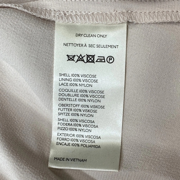 By Anthropologie Sleeveless V-Neck Lace Wrap Midi Dress Blush Pink Sz Small - Picture 10 of 11